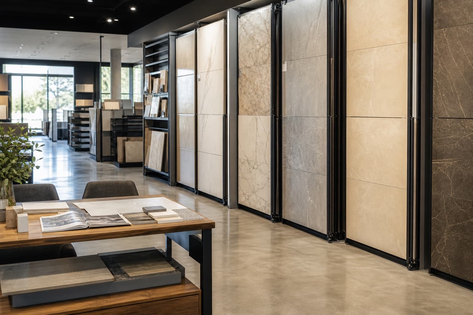 Cemdee tegelshowroom met adviesruimte